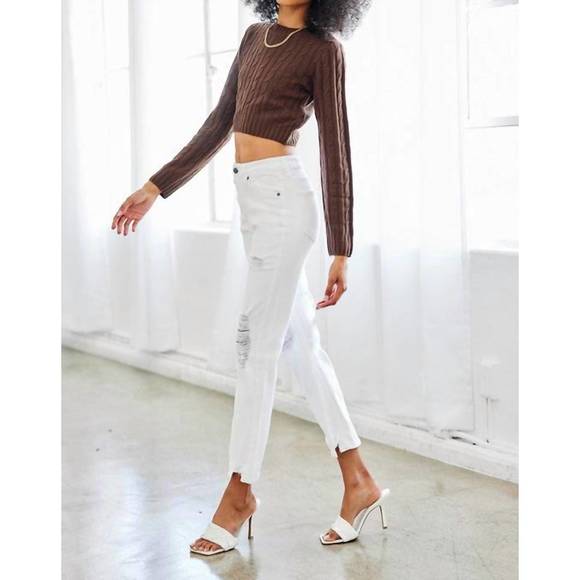 NEW KANCAN high rise lightning jean in white - Picture 2 of 3